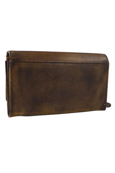 Greenburry Destressed Wallet RFID protection Leather 13 cm