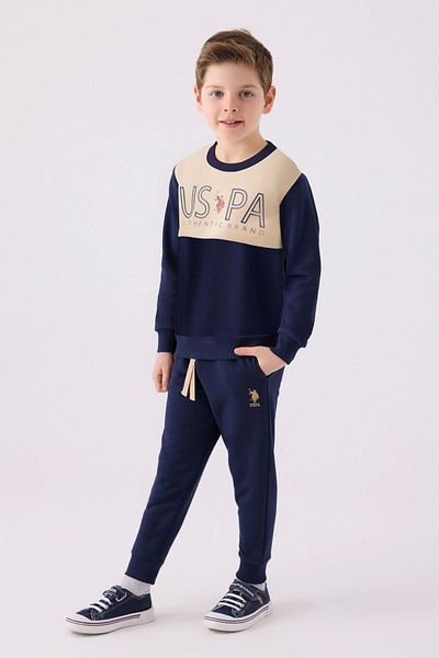 U.S. Polo Assn. Σετ φόρμας μπεζ για αγόρι