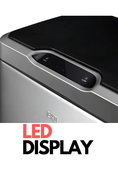 EKO Mirage 30l Sensor Trash Bin – Brushed Stainless Steel, Soft-close, Fingerprint-resistant