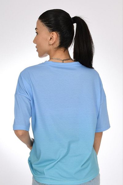 Pia Velle Blue Gradient Oversize T-Shirt – Carry the Sea Breeze Style