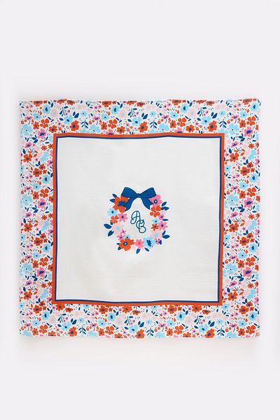 Atelier Babbi Double Layer Muslin Baby Blanket - Little Flowers / Red 100X100 cm