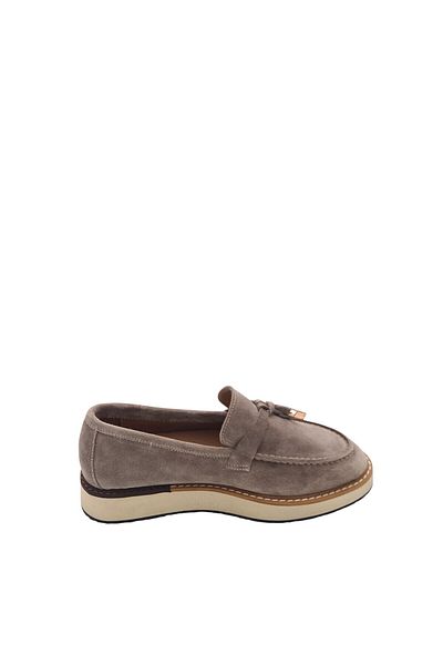 aayak&kabımofficial Comfortable and Stylish Genuine Leather Suede Women's Loafer – Saraç Embroidered Eva Sole