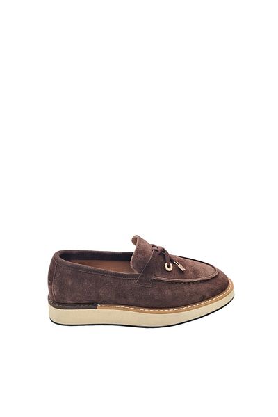 aayak&kabımofficial Comfortable and Stylish Genuine Leather Suede Women's Loafer – Saraç Embroidered Eva Sole