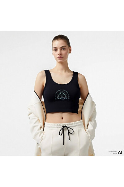 Converse Kadın Siyah T-Shirt