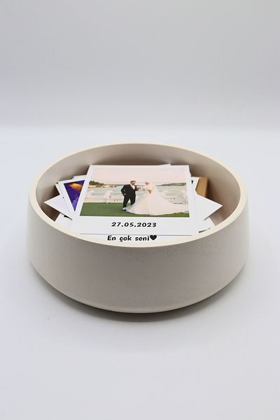 pamircandles Polaroid Bowl Keepsake Bowl Colorful Handmade Bowl for Pictures Coffee Table Decorative