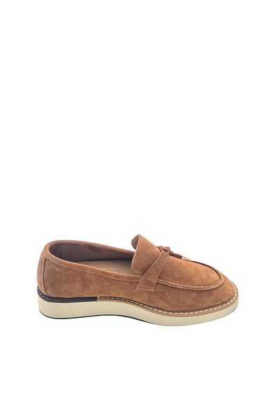 aayak&kabımofficial Comfortable and Stylish Genuine Leather Suede Women's Loafer – Saraç Embroidered Eva Sole