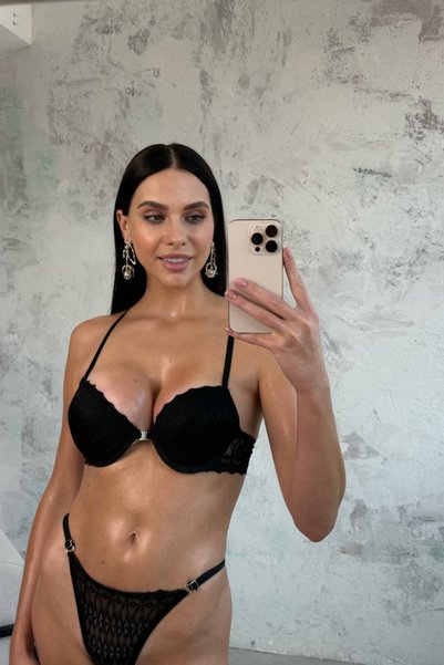 Madame Mercy Set of 2 Black Underwear with Openable and Closable Front Support Cotton (Secret Shipping)