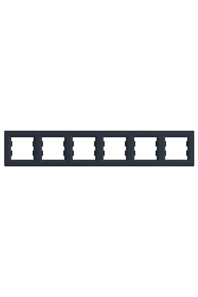 Schneider Electric Eph5800671 Asfora Plus Anthracite Six Frame Horizontal