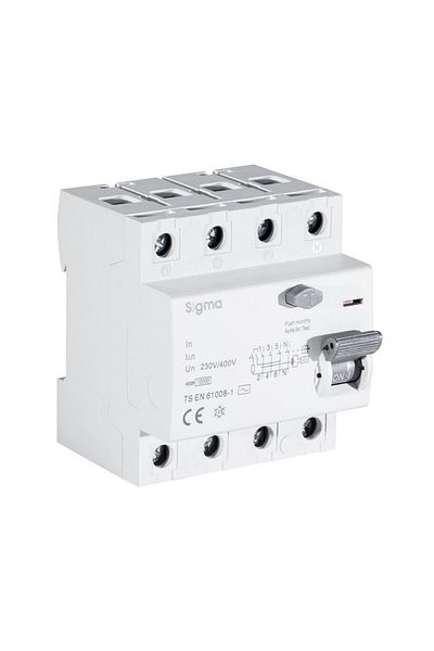 Sigma Shm4025030 4X25A 30Ma Leakage Current Protection Relay 6Ka