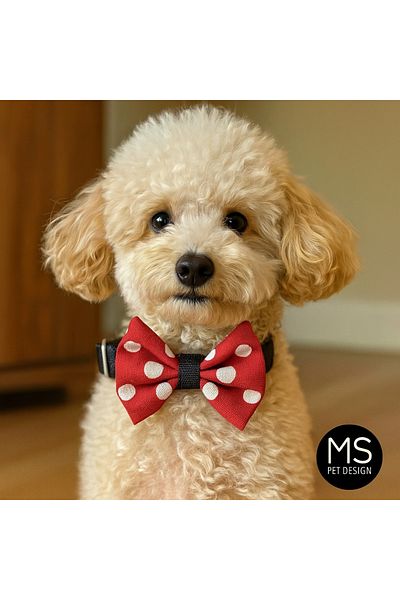 MBS Pet Stylist ربطة عنق للكلاب والقطط قابلة للتعديل مقاس M