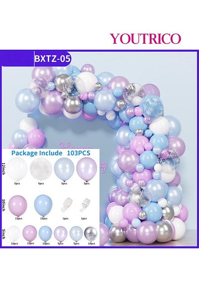Youtrico Dreamy Macaron Balloon Garland - Pastel Colour Wedding Decoration