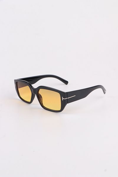 Eyesofia Caramello Vintage Black Orange Unisex Sunglasses