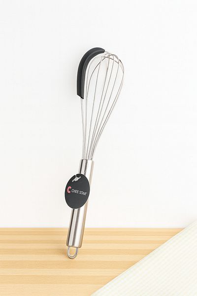Chefstar Large Size Black Metal Silicone Beater
