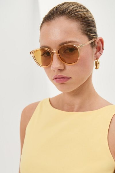 Eyesofia Mimosa Unisex Honey Yellow Sunglasses