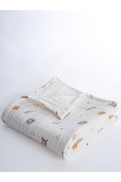 EIFIN 4 Katlı Çok Amaçlı Müslin Örtü & Battaniye %100 Pamuk, Kutulu Oeko-teks...