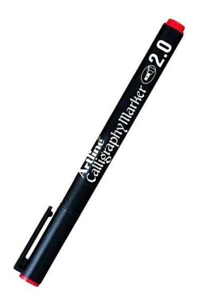 artline Artline 2.0 Mm Red Calligraphy Pen
