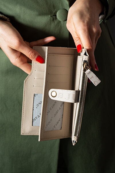 Just Polo White Color Women's Wallet New Season Gift Packaged Fast Shipping Quality Product 20cm * 10 Cm