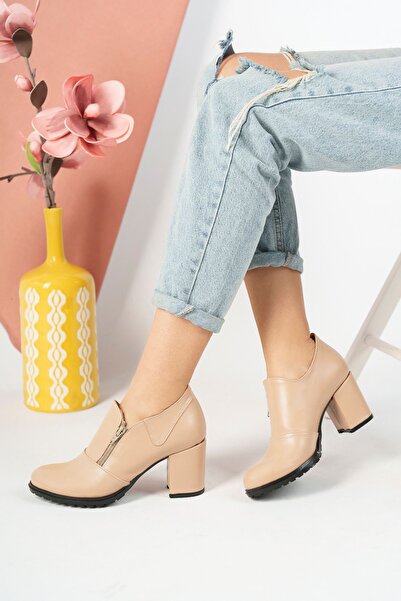 epaavm Pantofi de damă - piele de nuci