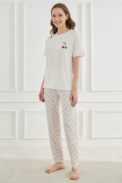 TURAY Ethnic Patterns Kısakol Women's Pajama Set