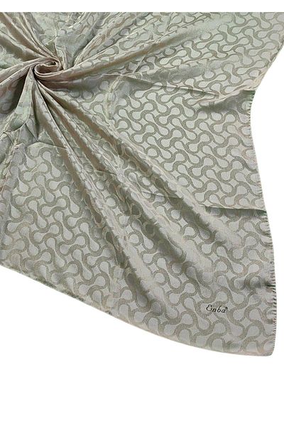 mim eşarp Κασκόλ Enba Jacquard με γεωμετρικό σχέδιο
