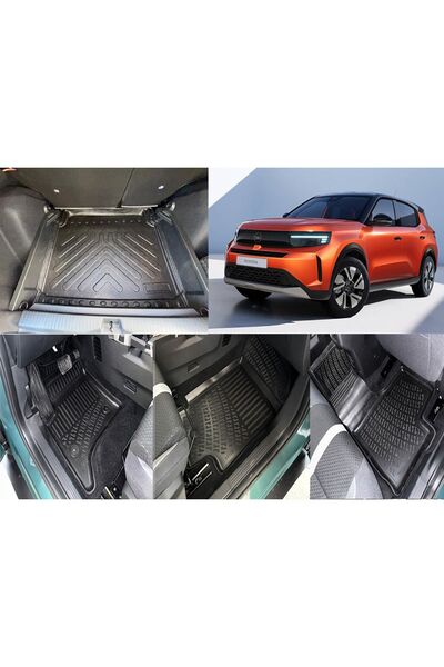Rizline Opel Frontera Hybrit 3D Havuzlu Paspas ve Sabit Zemin Bagaj Havuzu Set