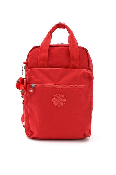 Sanmorris Red Colored Unisex Crinkle Laptop Bag - Water Resistant, Multi-Compartment, Large Size