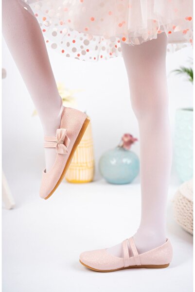 epaavm Çatal Baretli Fiyonklu Pudra Star Kız Çocuk Ayakkabı