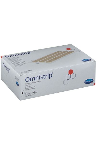 Hartmann Omnistrip Sterile Strip Sewing Tape 25x127mm 4 Pieces 1 Pack (1 Box 50 Pieces)