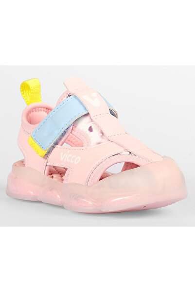 Vicco Live First Step Baby Orthopedic Lighted Children's Sports Sandals Powder