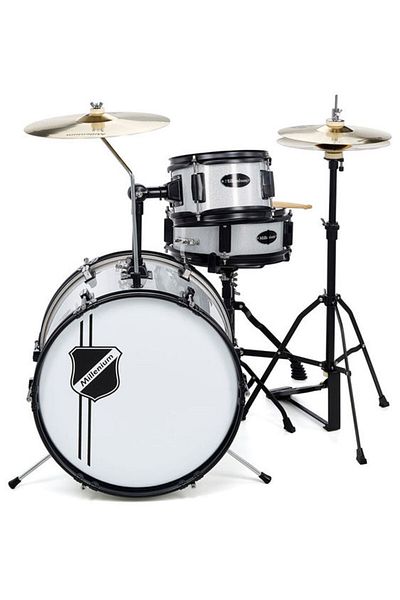 Millenium Millenium Youngster Drum Set Silver Acoustic Kids Drum Set