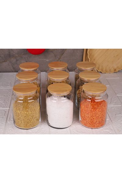 Bambum Zone 9 Glass Storage Container - 800ml with Vacuum Bamboo Lid