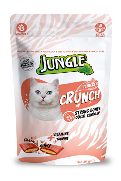 Jungle 60 GR CRUNCH KEDİ ÖDÜL MAMASI GÜÇLÜ KEMİKLER 10'LU