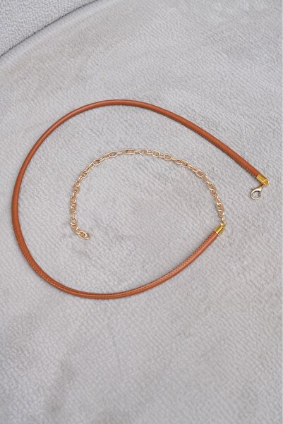 MODAM HİFA Gold Detailed Rope Belt Chain Belt Dress Belt Shirt Belt Jacket Belt