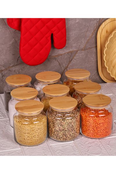 Bambum Zone 9 Glass Storage Container - 600ml Vacuum Bamboo Lid