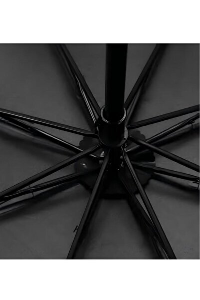 Generic Fully Automatic Uv Protection Tri-fold Umbrella Black Plastic Sun Umbrella Sunshade Umbrella