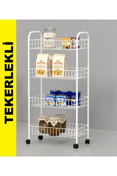 EVA METAL TASARIM Sebze Ve Meyve Sepeti Çok Amaçlı Mutfak Rafı Metal Düzenley...