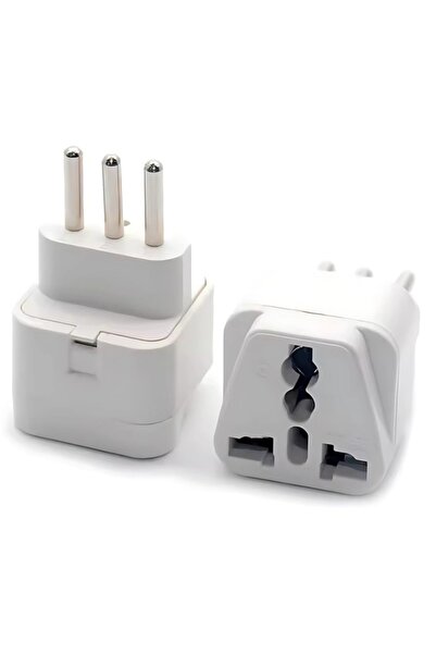 SpeedUF İtalya Uyumlu 3 Pinli Priz Dönüştürücü 🔌 Seyahat Tipi Universal Fiş ...