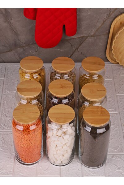 Bambum 9' Zone Glass Storage Container - 1300ml Vacuum Bamboo Lid