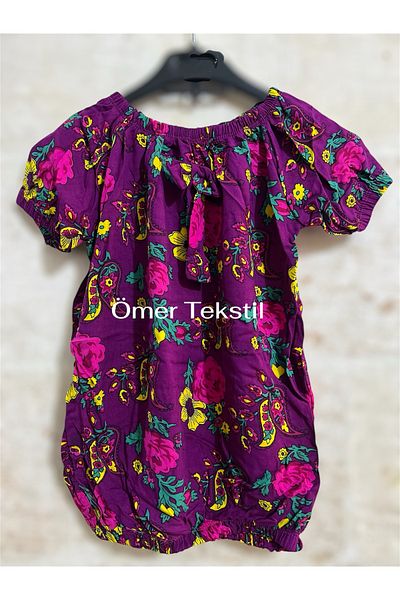MODA Floral Patterned Children's Shalwar Set with Pockets