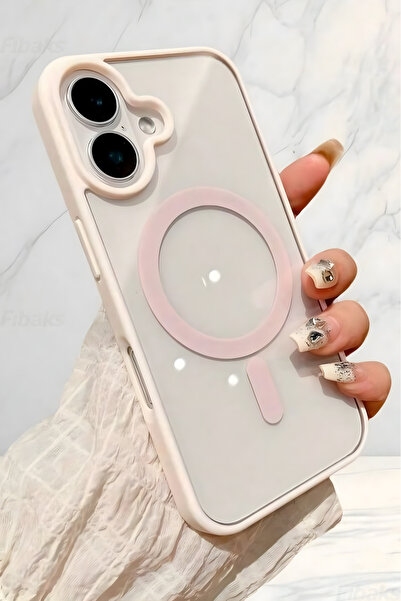 Fibaks Apple iPhone 16 Uyumlu Kılıf Magsafe Wireless Şarj Özellikli Tam Korum...