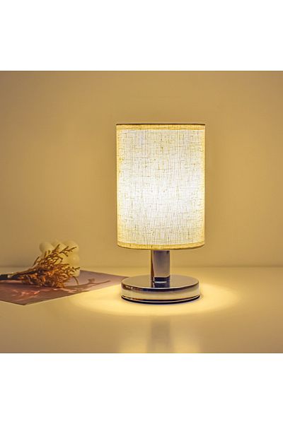 Generic Bedside Table Lamp, Modern Retro Style Chrome Table Lamp