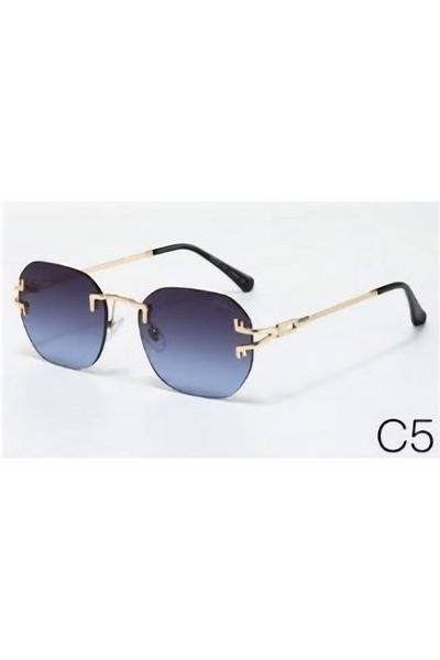 Escales Women's Stylish Rimless Sunglasses with Uv-400 Protection
