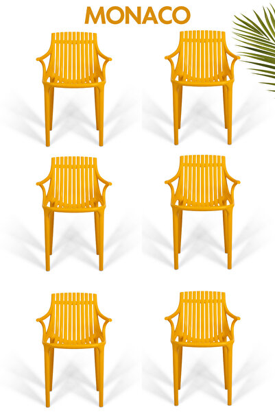 RETRO ART Monaco Kafe ve Balkon Sandalyesi 6'lı Set