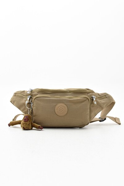 Sanmorris Unisex Beige and Sand Color Adjustable Waist and Shoulder Bag - Water Resistant Clinker Fabric