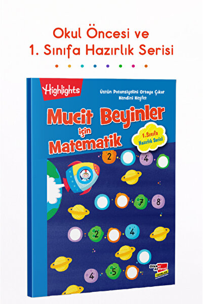 Dikkat Atölyesi Yayınları Okul Öncesi Ve 1. Sınıf Hazırlık Serisi | Mucit Beyinler Matematik Sayı Çalışmaları Aktivite Kitabı