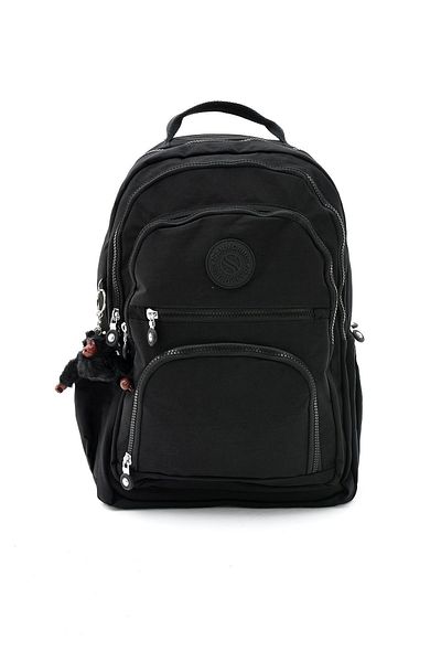 Sanmorris Unisex Black Crinkle Laptop School and Backpack - Αδιάβροχο, πολλαπλών διαμερισμάτων