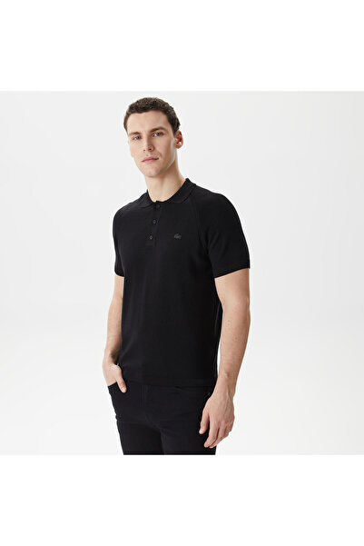Lacoste Erkek Regular Fit Kısa Kollu Polo Yaka Siyah Triko