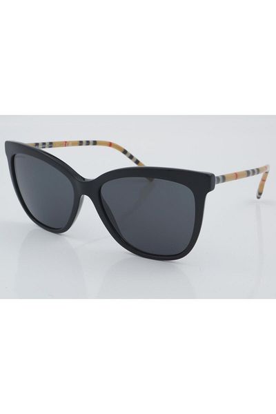 BURBERRY Woman Square Sunglasses- Be 4308 - Lense Size:56mm - Black