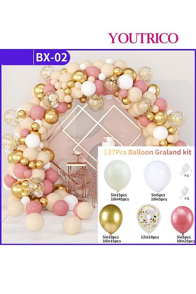 Youtrico Dreamy Macaron Balloon Garland - Pastel Colour Wedding Decoration