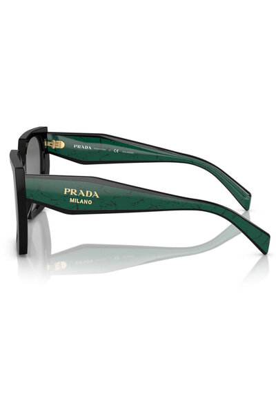 Prada Woman Rectangle Sunglasses- Pr 15ws - Lense Size:54mm - Black